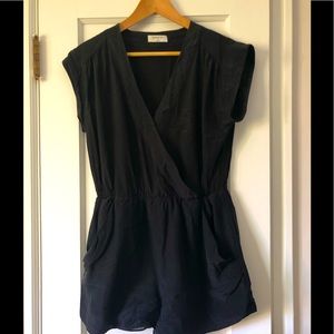 Black silk BABATON romper
